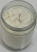 Add another layer of soy wax flakes